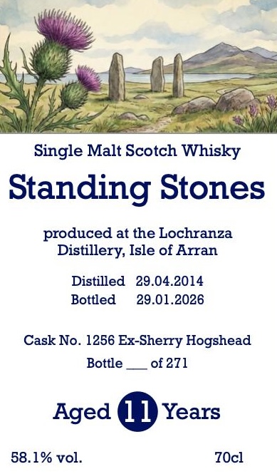 Standing Stones Single Malt Scotch Whisky bottle label